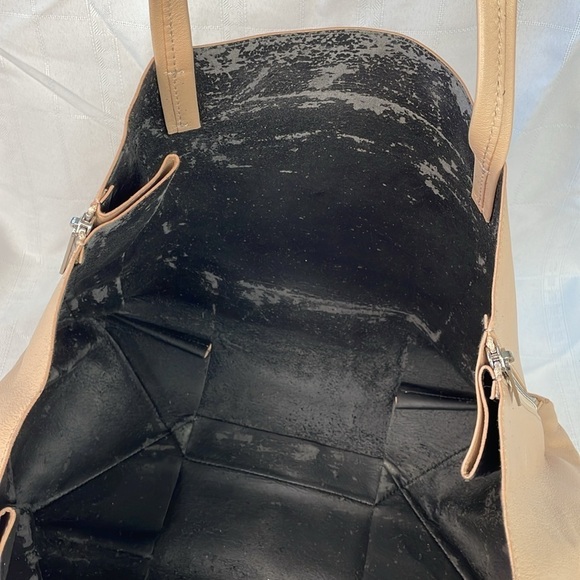 Rare Celine Horizontal Zip Gusset Cabas Tote Bag Large Shopper Beige Leather - Picture 15 of 16